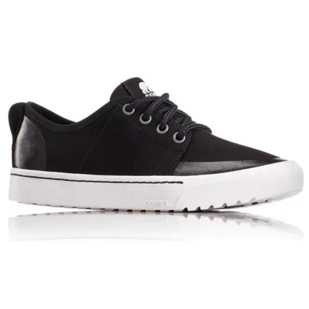 Sorel Campsneak Low Top Black White Lace Up Sneakers Comfort Support Size 6.5